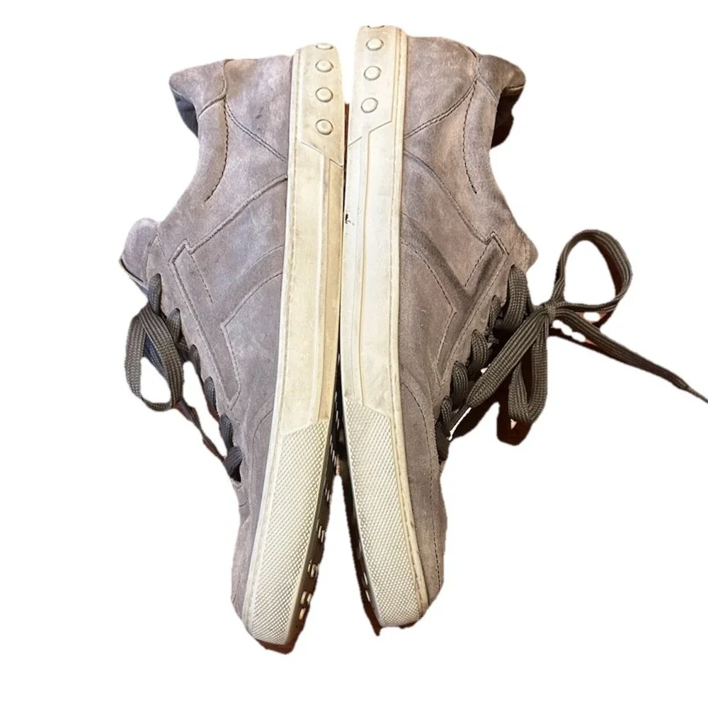 Tod's Men's Suede Sneakers Size 10.5 Gray Shoes - Picture 6 of 12
